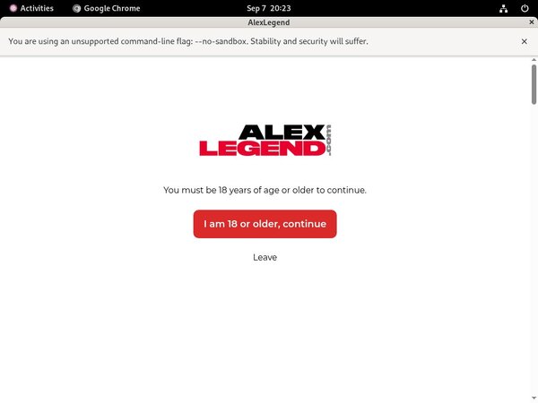 Alexlegend.com Registration Form