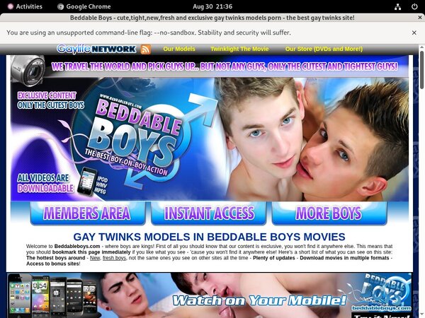 Beddableboys.com Discount (up To 70%)