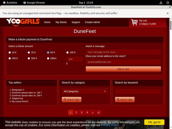 Dunefeet Trial Sign Up
