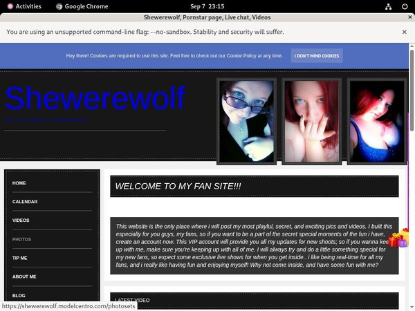 Free Accounts On Shewerewolf.modelcentro.com