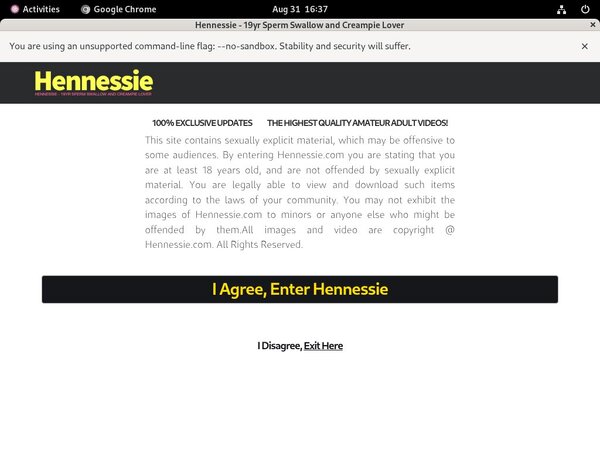 New Free Hennessie Account