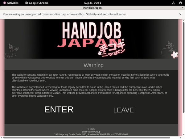 New Handjob Japan Promo Code